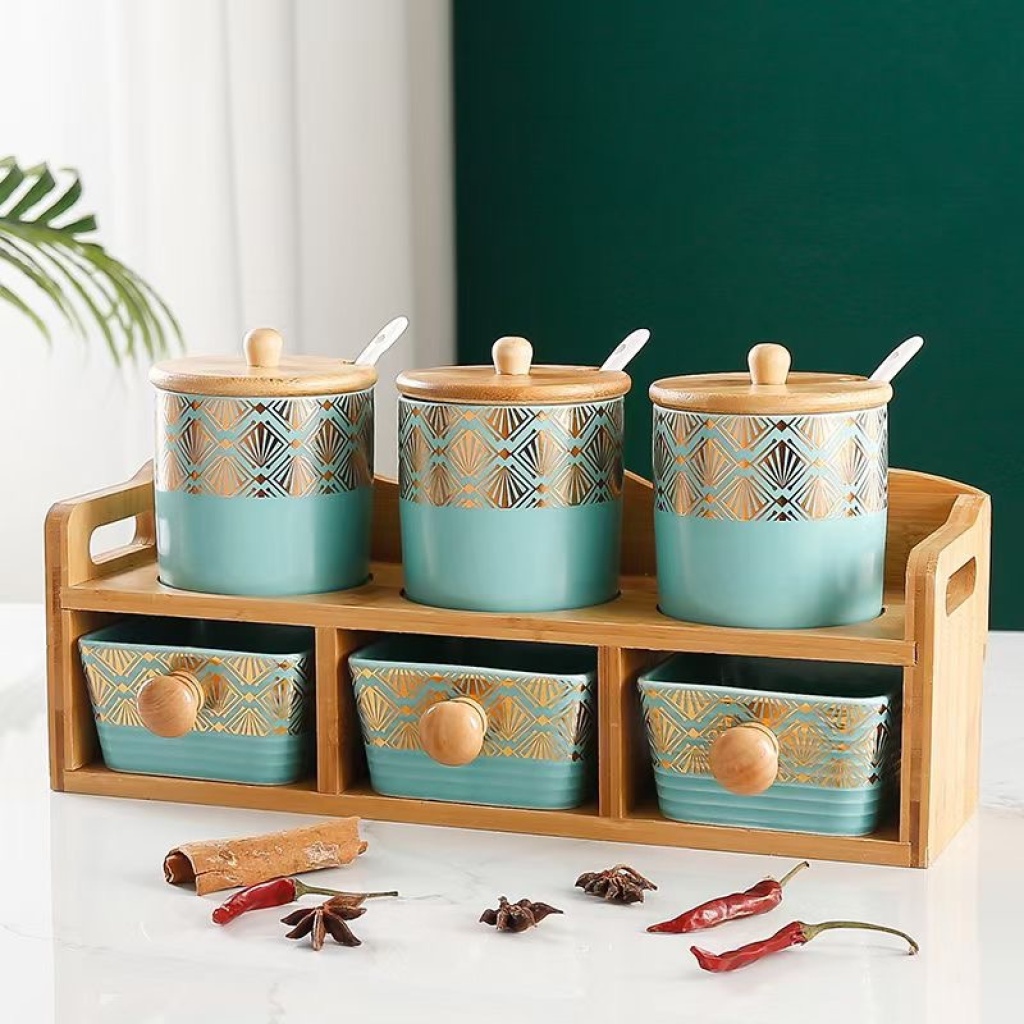 6-Piece Seasoning Jar Set Deer Condiment Dispenser 1380 Degrees High Temperature Fired Porcelain Delicate Wedding Gift 6-Piece Seasoning Jar Set Deer Condiment Dispenser 1380 Degrees High Temperature Fired Porcelain Delicate Wedding Gift