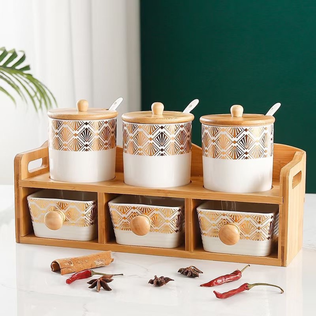 6-Piece Seasoning Jar Set Deer Condiment Dispenser 1380 Degrees High Temperature Fired Porcelain Delicate Wedding Gift 6-Piece Seasoning Jar Set Deer Condiment Dispenser 1380 Degrees High Temperature Fired Porcelain Delicate Wedding Gift