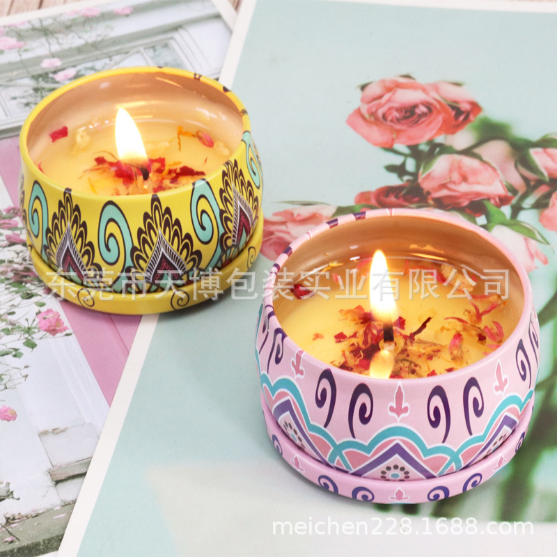 Dried Flower 2 Oz Essential Oil Soy Wax Aromatherapy Candle with Hand Gift Set Spot Ins Fragrance Candle Wedding candles