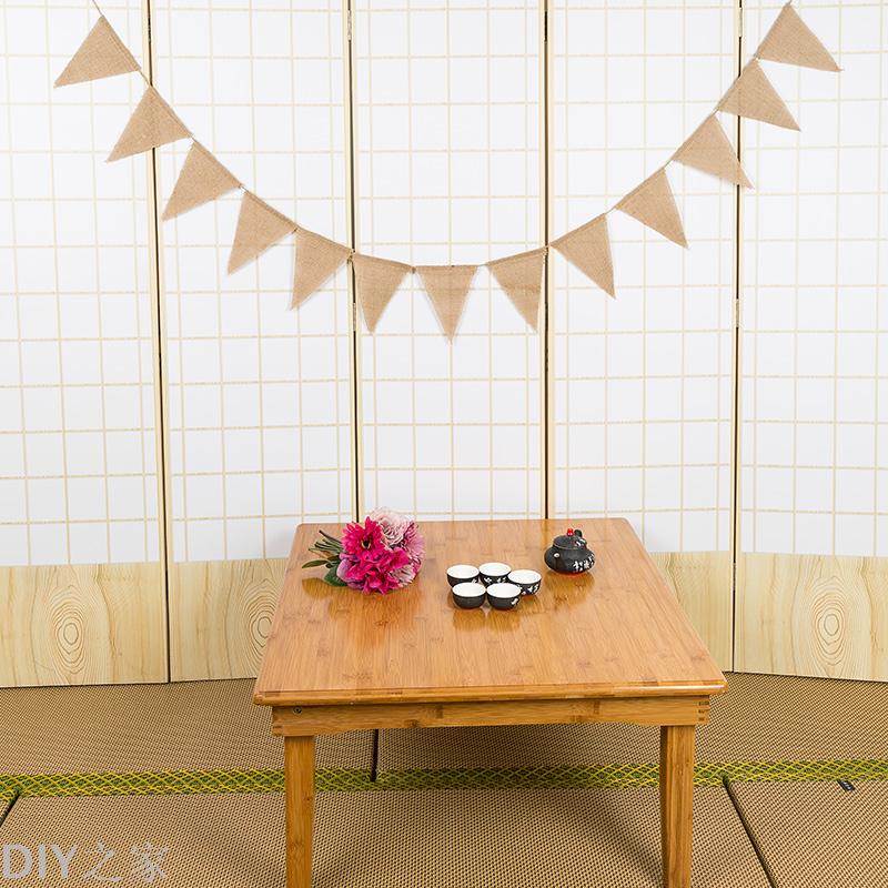 Plate burlap pennant 13 DIY crafts Christmas decorations wedding party flag