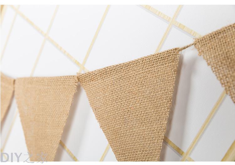 Plate burlap pennant 13 DIY crafts Christmas decorations wedding party flag Plate burlap pennant 13 DIY crafts Christmas decorations wedding party flag
