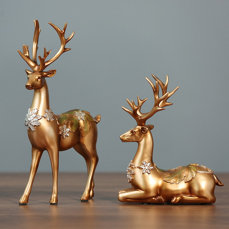 Lovers elk Europe put a resin crafts home decoration creative wedding gift wine cabinet sitting room decoration