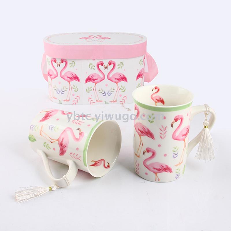 Ceramic Water Cup Teacup Double Cup Couple Cups Daily Necessities Crafts Home Kitchen Tea Cup Wedding Wholesale Customization