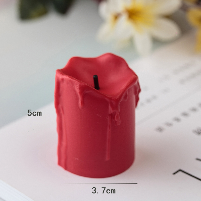 Black Core Tears LED Electronic Candle Light Creative Birthday Wedding Halloween Party Crafts Candle