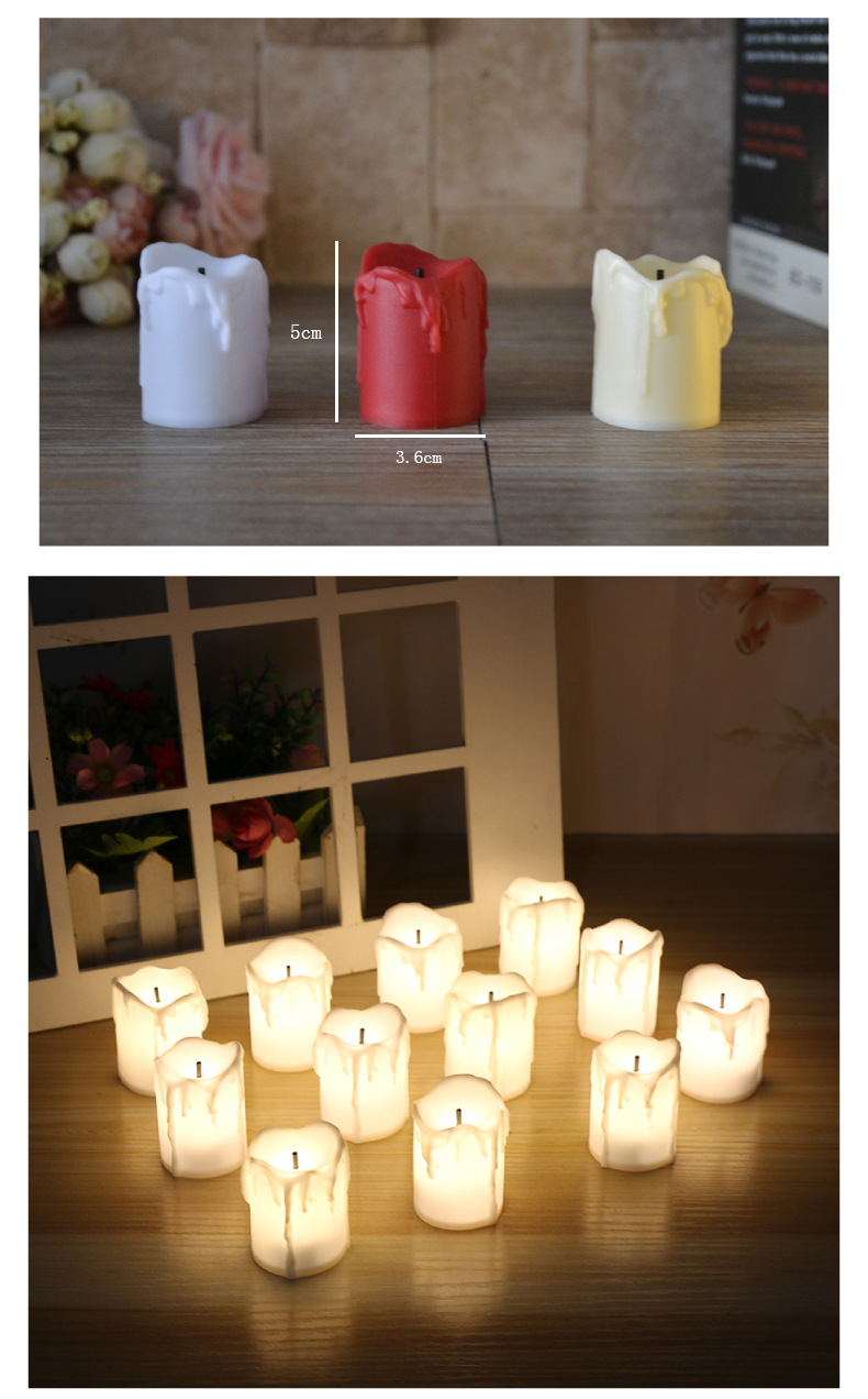 Black Core Tears LED Electronic Candle Light Creative Birthday Wedding Halloween Party Crafts Candle Black Core Tears LED Electronic Candle Light Creative Birthday Wedding Halloween Party Crafts Candle