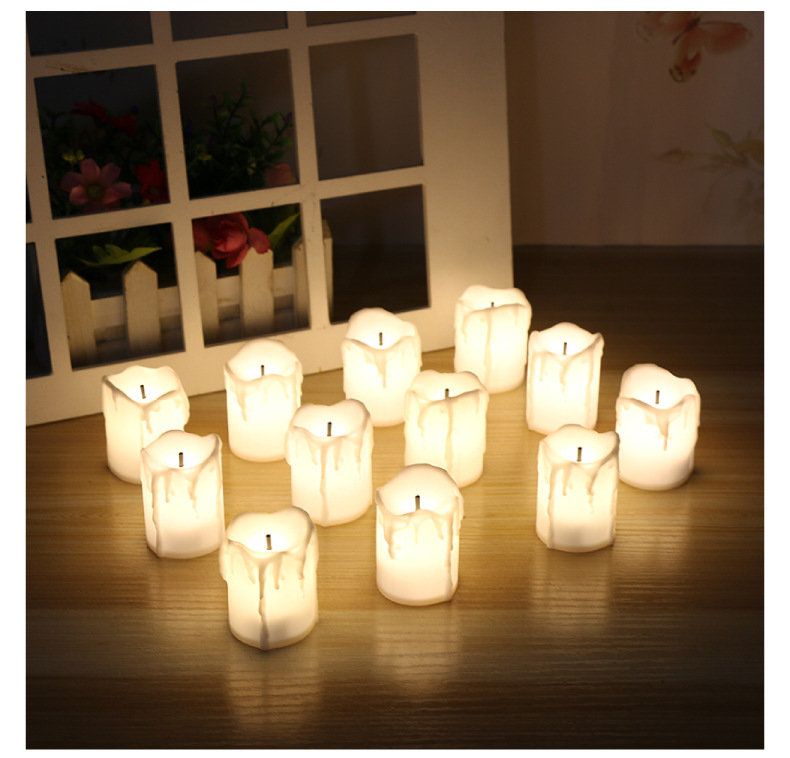 Black Core Tears LED Electronic Candle Light Creative Birthday Wedding Halloween Party Crafts Candle Black Core Tears LED Electronic Candle Light Creative Birthday Wedding Halloween Party Crafts Candle
