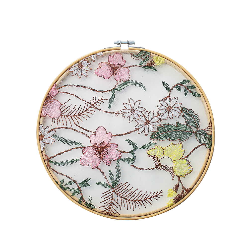 Handmade Embroidery Frame Embroidered Garden Ornaments Wedding Decoration Showing Stand Decoration Bedroom Pendant Cr013