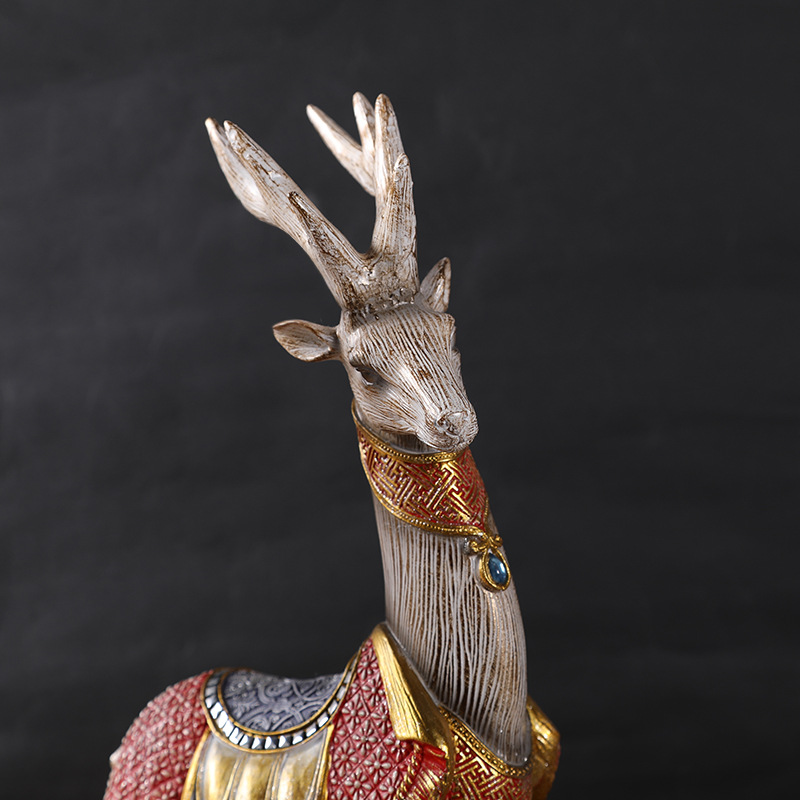 Resin Crafts Home Ornament European Style Ornaments Creative Gifts Couple Wedding Gift Wine Cabinet Decoration Living Room Deer