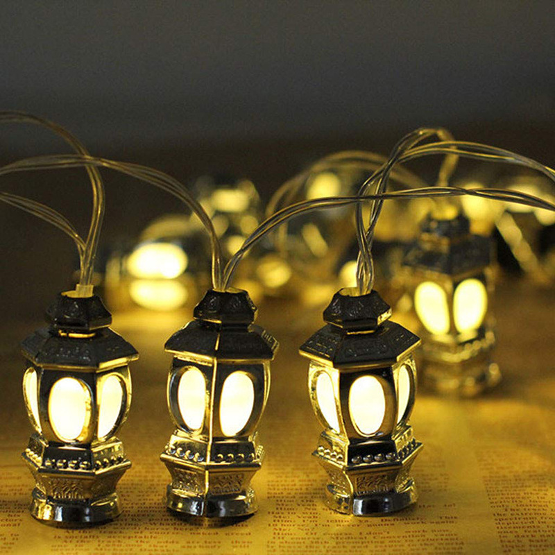 Muslim Eid Festival Decorative String Lights Star Moon Ramadan Magic Light LED String Lights for Ramadan Festival Eid Al-Fitr