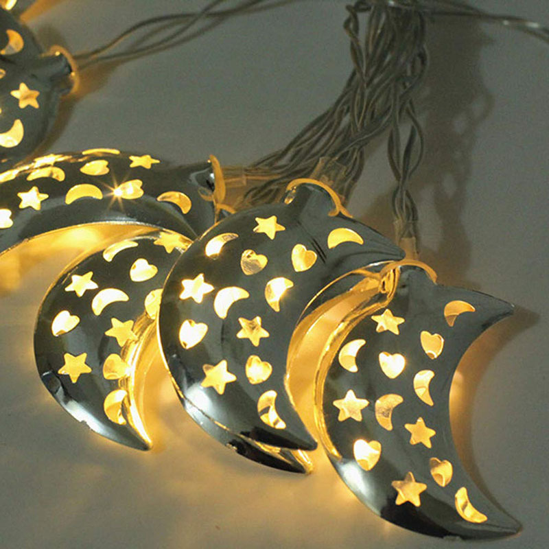 Muslim Eid Festival Decorative String Lights Star Moon Ramadan Magic Light LED String Lights for Ramadan Festival Eid Al-Fitr Muslim Eid Festival Decorative String Lights Star Moon Ramadan Magic Light LED String Lights for Ramadan Festival Eid Al-Fitr