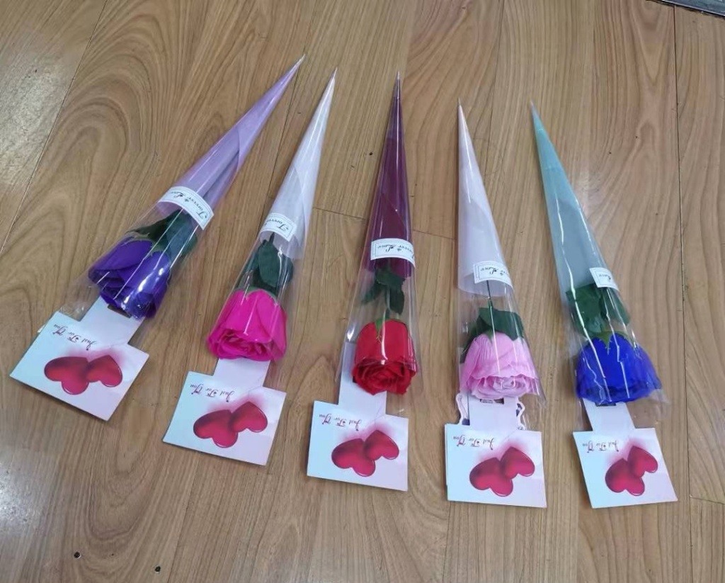 Valentine's Day 3.8 Goddess Festival Mother's Day Gift Single Soap Flower Emulational Rose Flower Cross-Border Wholesale