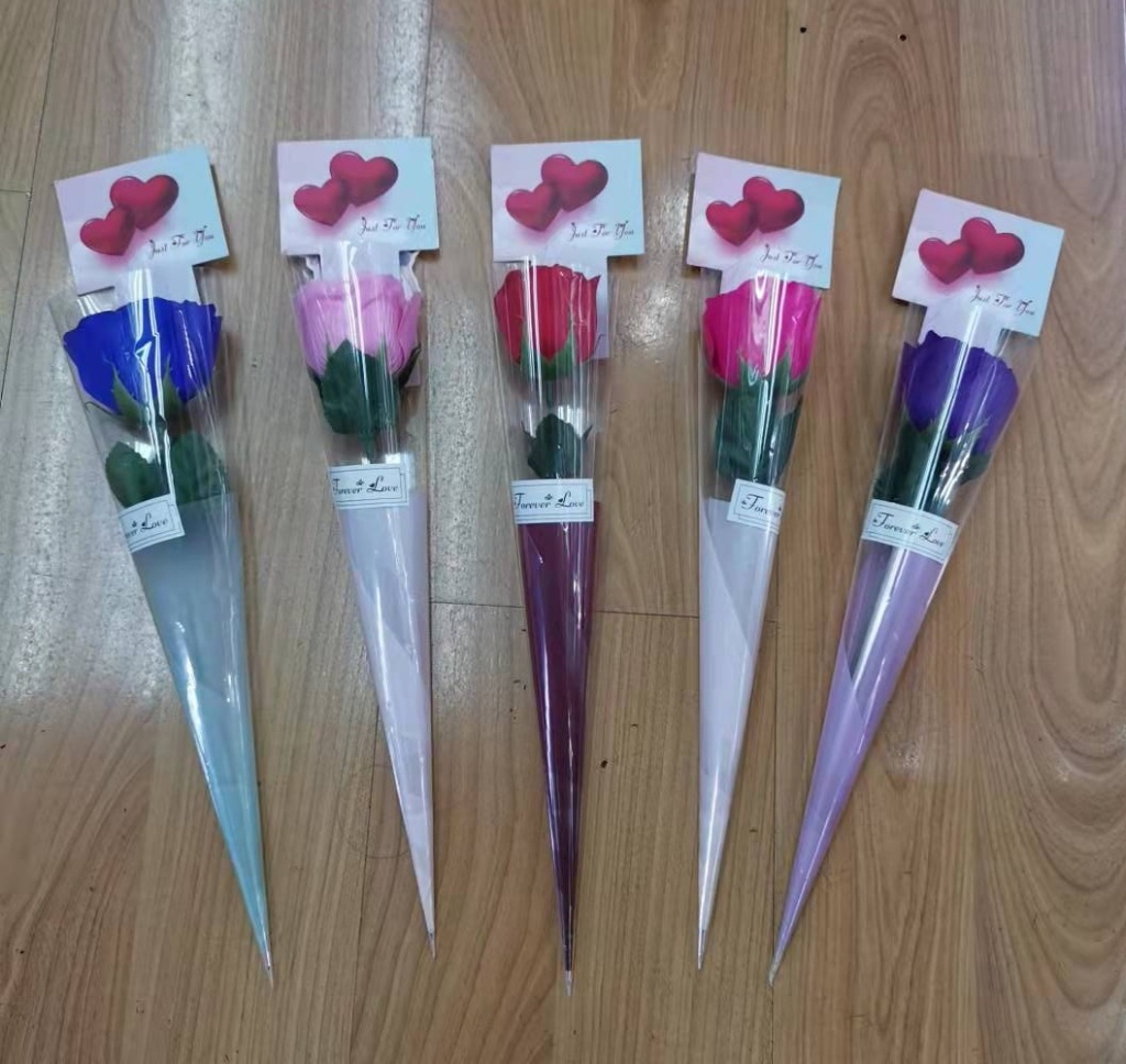 Valentine's Day 3.8 Goddess Festival Mother's Day Gift Single Soap Flower Emulational Rose Flower Cross-Border Wholesale