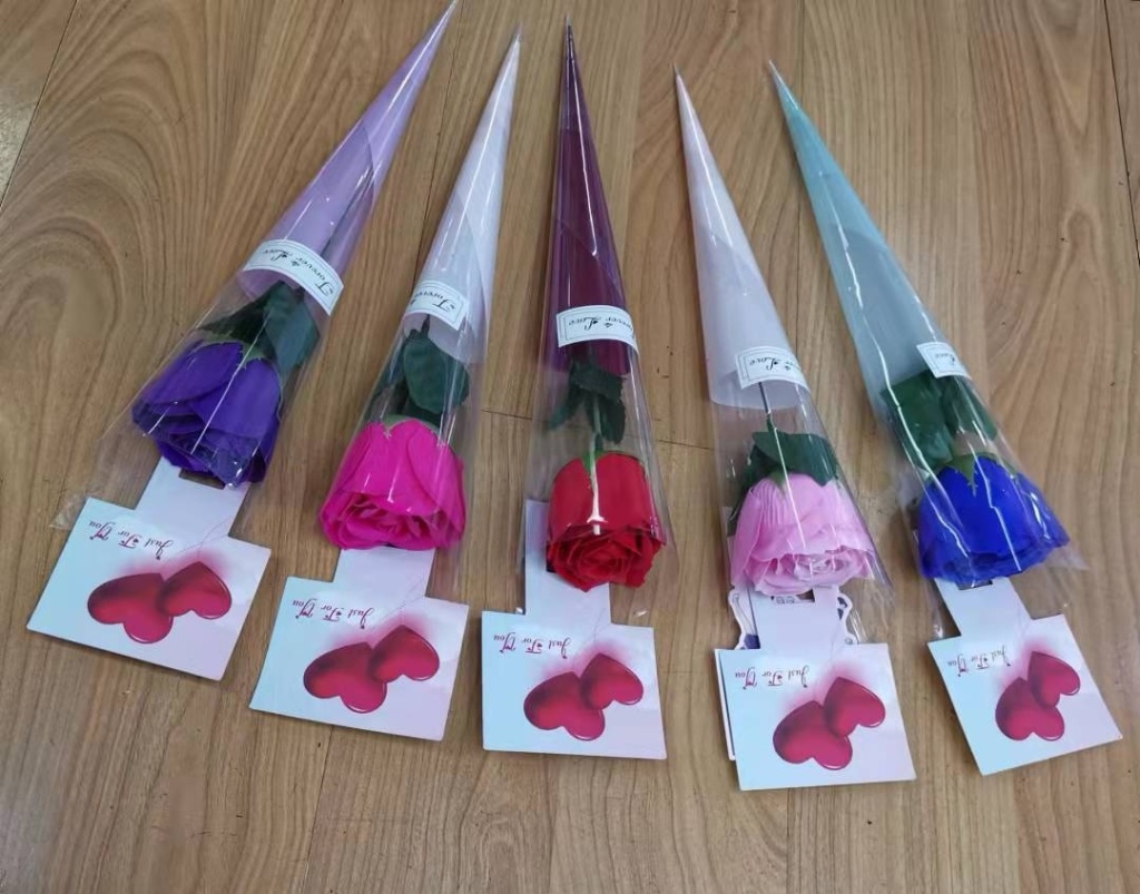 Valentine's Day 3.8 Goddess Festival Mother's Day Gift Single Soap Flower Emulational Rose Flower Cross-Border Wholesale