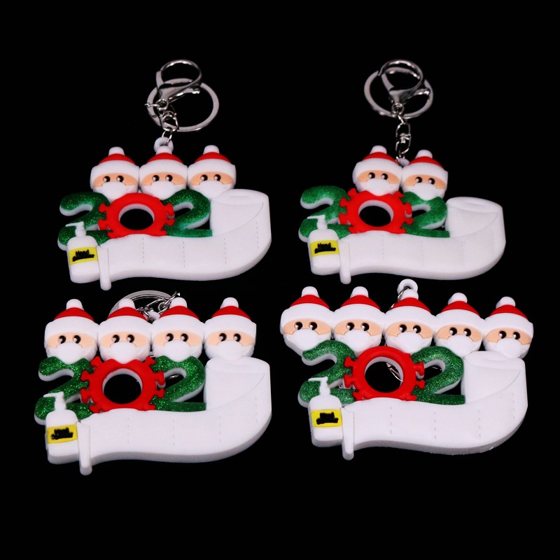 Christmas Festival Epidemic Prevention Keychain Survivor Mask Old Man Christmas Bag Key Ring DIY Name Greetings Christmas Festival Epidemic Prevention Keychain Survivor Mask Old Man Christmas Bag Key Ring DIY Name Greetings