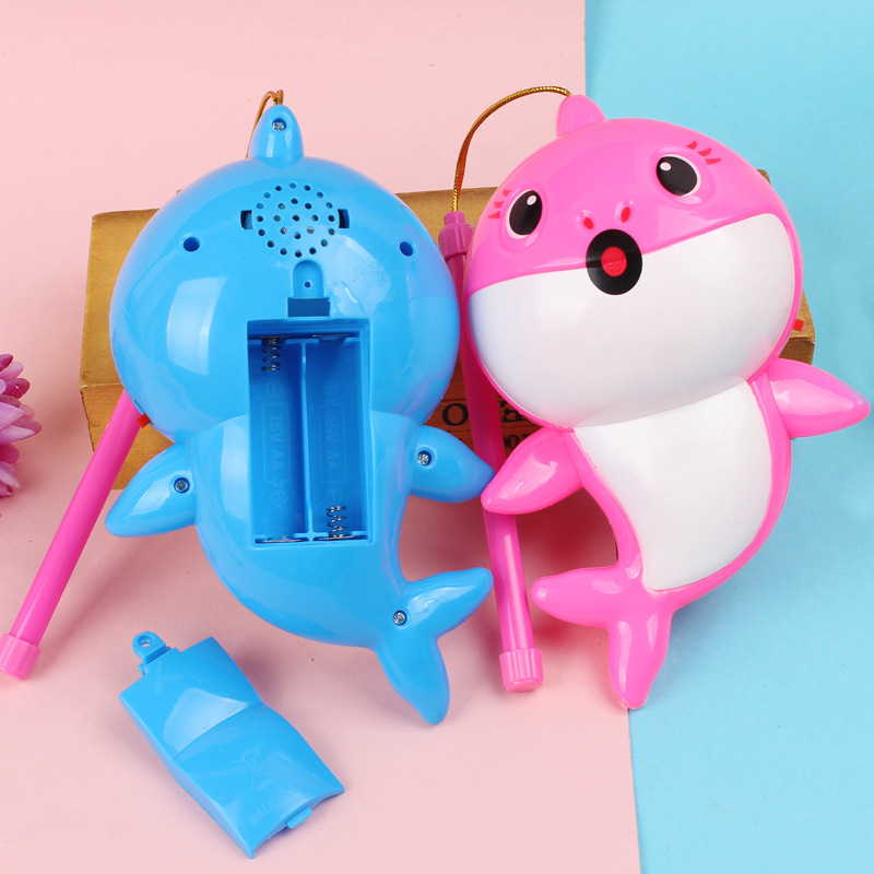 New Shark Baby Lantern Light Music Mid-Autumn Festival Lantern Electric Cartoon Lantern Portable Lantern Hot Sale