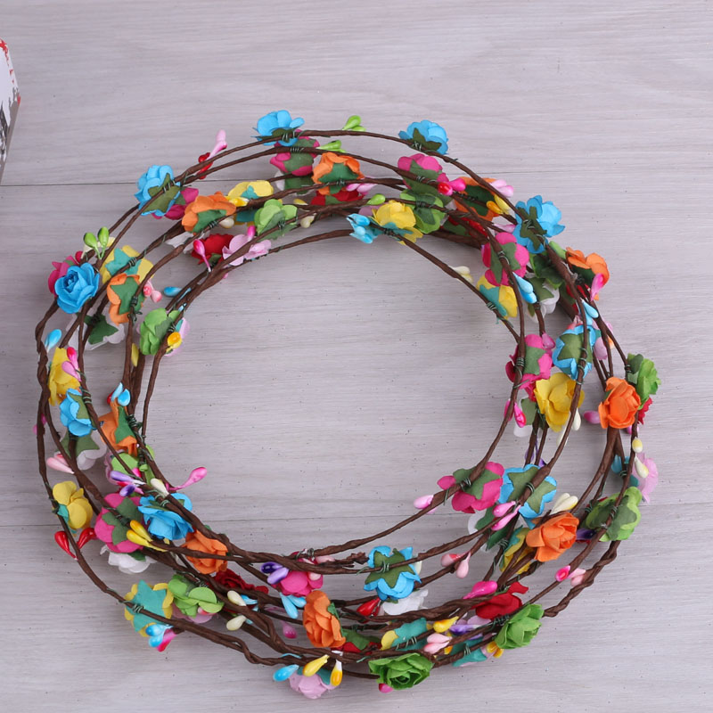 Paper plum blossom 10-flower garland hair ornament bride&#039;s head flower ornament seaside holiday trip flower headband spring tour