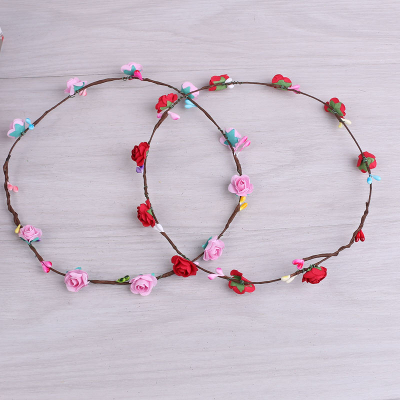 Paper plum blossom 10-flower garland hair ornament bride's head flower ornament seaside holiday trip flower headband spring tour Paper plum blossom 10-flower garland hair ornament bride's head flower ornament seaside holiday trip flower headband spring tour