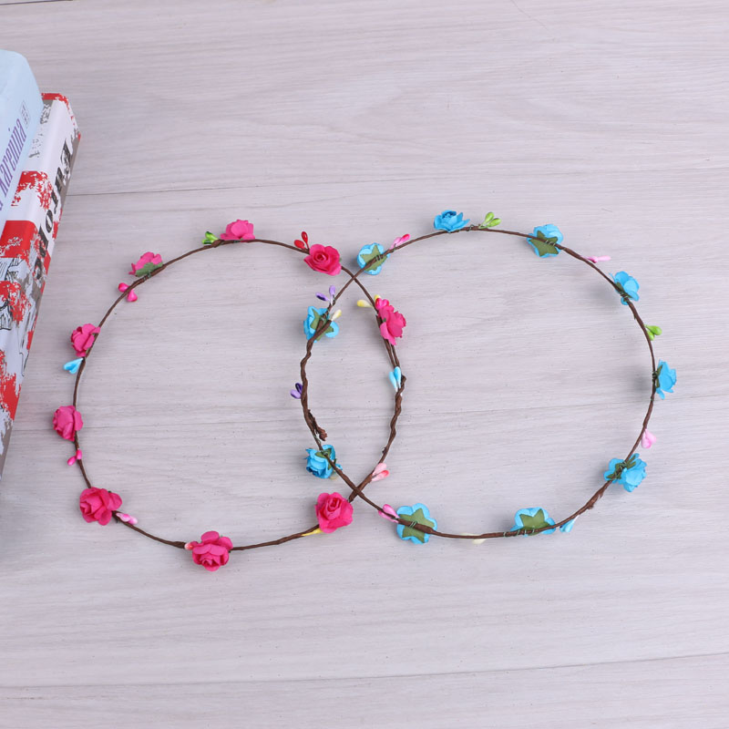 Paper plum blossom 10-flower garland hair ornament bride's head flower ornament seaside holiday trip flower headband spring tour Paper plum blossom 10-flower garland hair ornament bride's head flower ornament seaside holiday trip flower headband spring tour