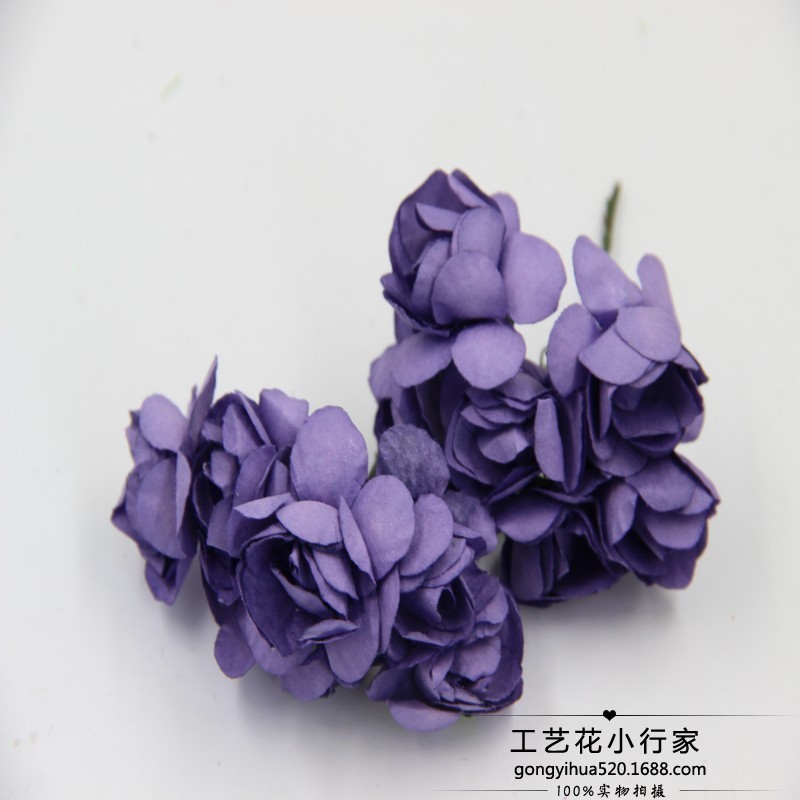 2. 5cm Azalea Peony Rose Handmade Simulation Paper Flower DIY Wedding Candies Box Garland Accessories Paper Flower Bouquet