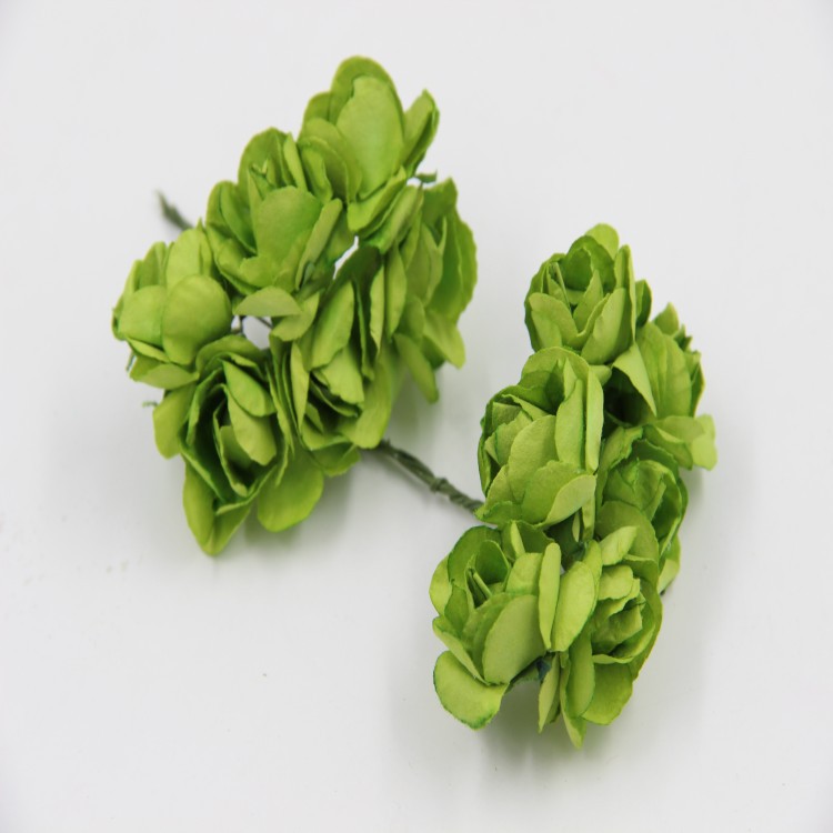 2. 5cm Azalea Peony Rose Handmade Simulation Paper Flower DIY Wedding Candies Box Garland Accessories Paper Flower Bouquet