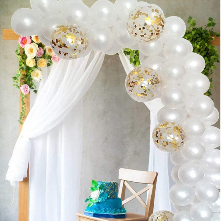 Garland Arch Paper Scrap Balloon Set 10-Inch White Balloon Garland Set Wedding Christmas Party Decoration Garland Arch Paper Scrap Balloon Set 10-Inch White Balloon Garland Set Wedding Christmas Party Decoration