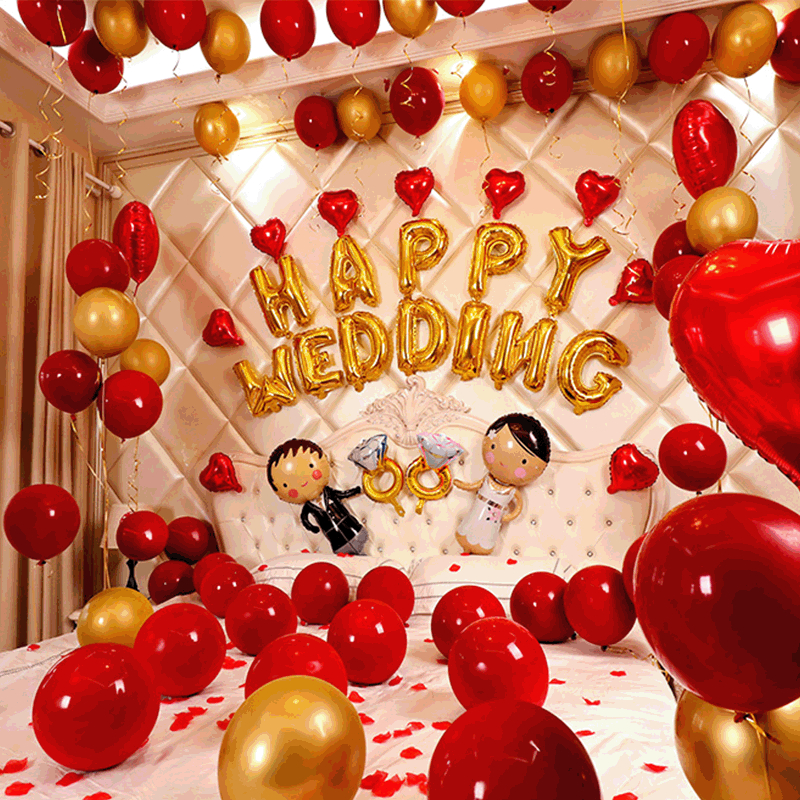 Creative Wedding Room Dress up Chinese Wedding Room Layout New House Paper Fan Coque Wedding Supplies Xi Decorations Garland Decoration Bedroom