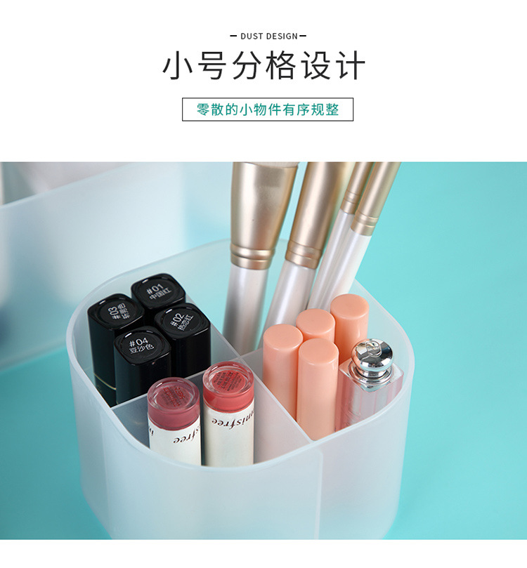 Desktop Storage Box Cosmetics Box with Lid Transparent Seperated Plastic Mask Box Lipstick Skin Care Storage Rack