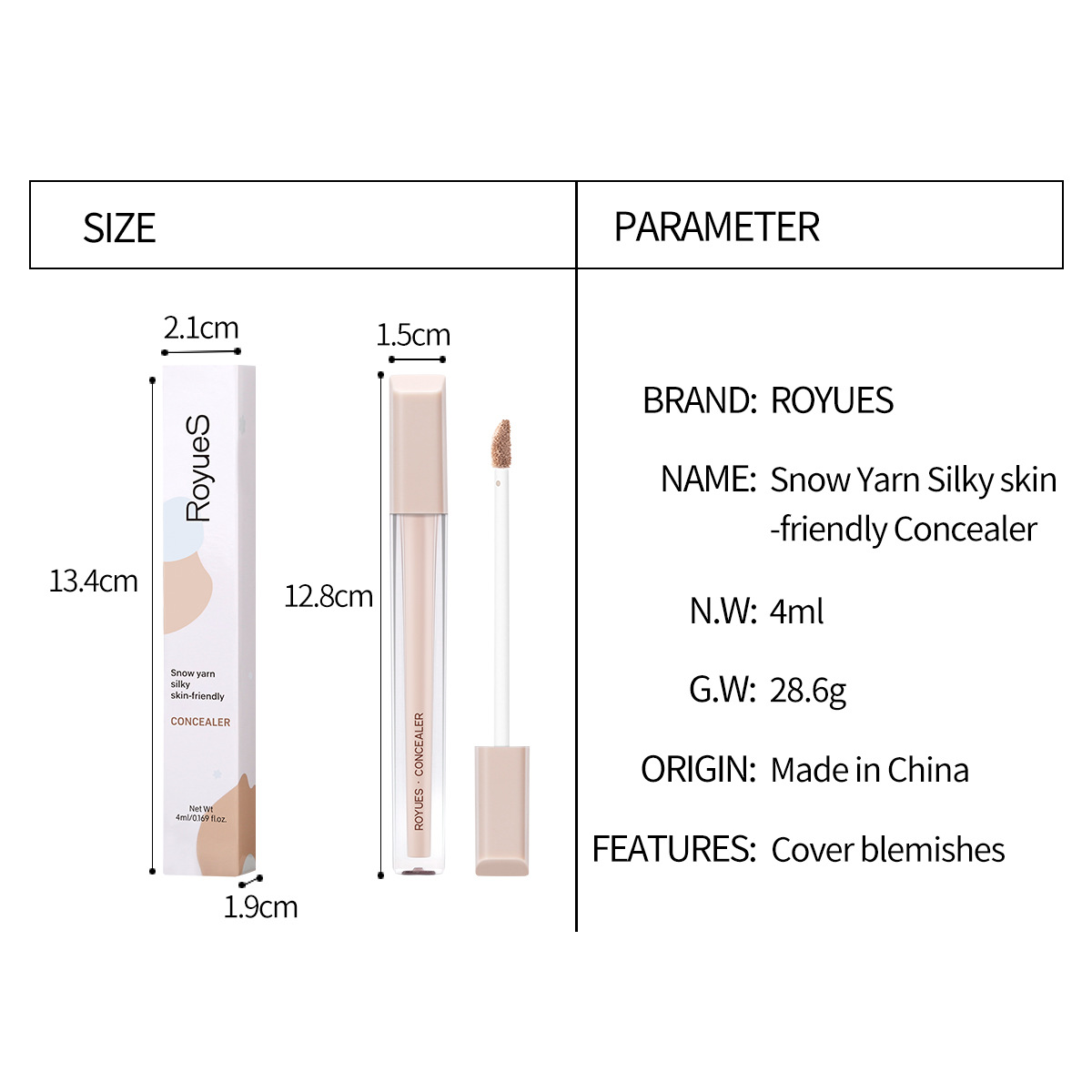 Cross-Border Liquid Concealer Cover Dark Circles Spots BB Cream Foundation Liquid Concealer Cosmetics Lipstick Mask Wholesale