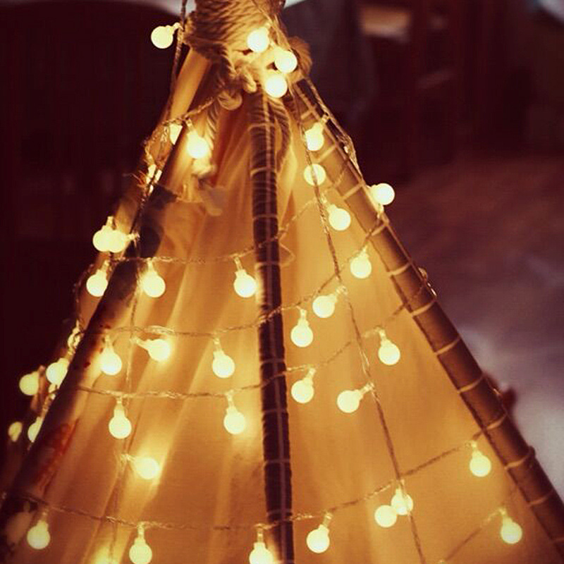 Outdoor Water-Proof String Lights Christmas Lights round Ball Star Light Wedding Room Decorative Lights