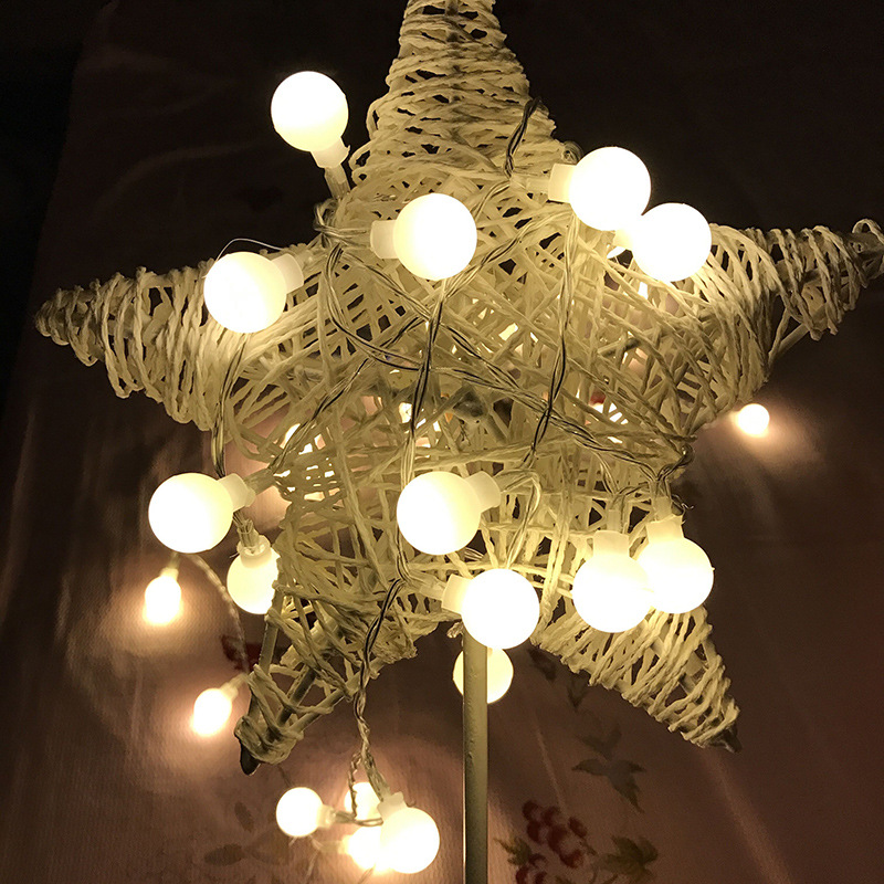 Outdoor Water-Proof String Lights Christmas Lights round Ball Star Light Wedding Room Decorative Lights