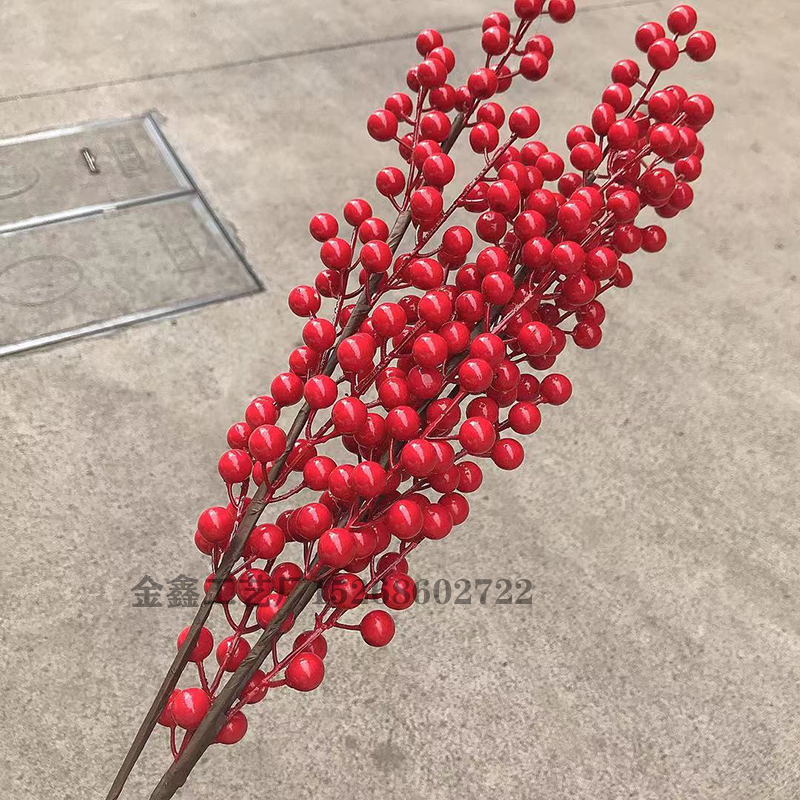 Red Berry Artificial Flower Fake berries Christmas Flower DIY Home Christmas Decoration New Year&#039;s decor Artificial Berr