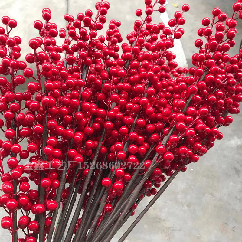 Red Berry Artificial Flower Fake berries Christmas Flower DIY Home Christmas Decoration New Year's decor Artificial Berr Red Berry Artificial Flower Fake berries Christmas Flower DIY Home Christmas Decoration New Year's decor Artificial Berr