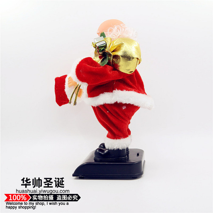Cool dynamic singing and dancing Christmas Santa Claus plush electric toys
