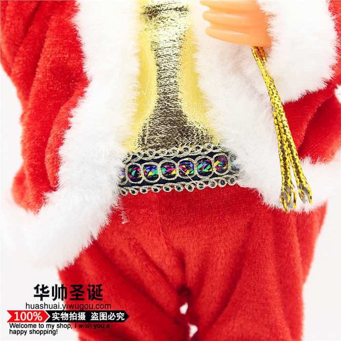 Cool dynamic singing and dancing Christmas Santa Claus plush electric toys
