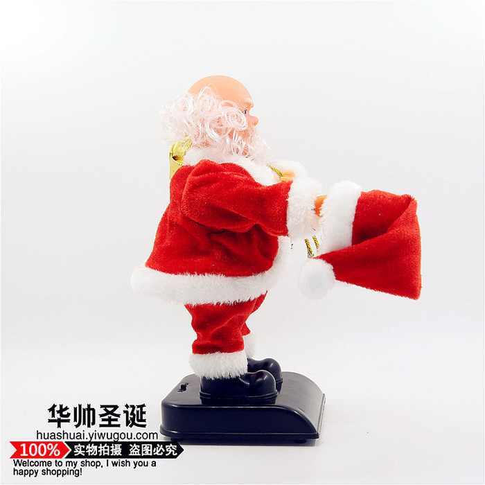 Cool dynamic singing and dancing Christmas Santa Claus plush electric toys