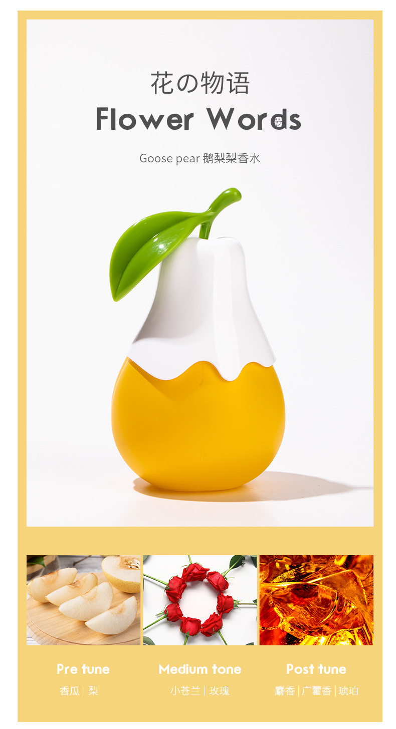 Flower Words BestSeller on Douyin Perfume Fruit Flavor Lasting Fresh Men's and Women's Christmas Gift Apple Perfume