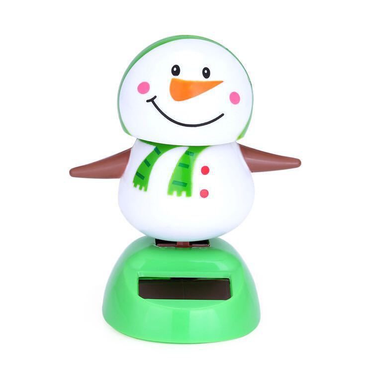 Creative Solar Swing Doll Shaking Head Christmas Gift Car Decoration Cartoon Gift Children Cross-Border
