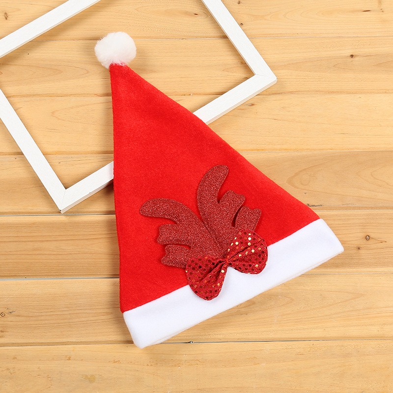 Christmas Decorations Brushed Gold Powder Antlers Children&#039;s Christmas Hat Christmas Decorations Gifts Foreign Trade