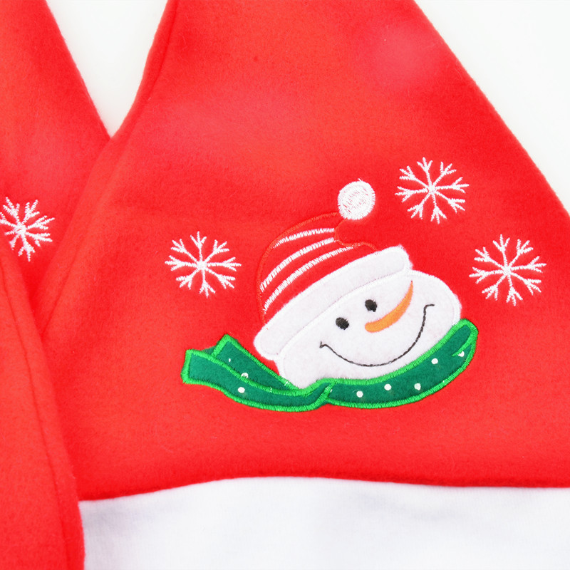Christmas Decorations Christmas Hat Christmas Hat Elderly Embroidered Hat Christmas Adult and Children Hat