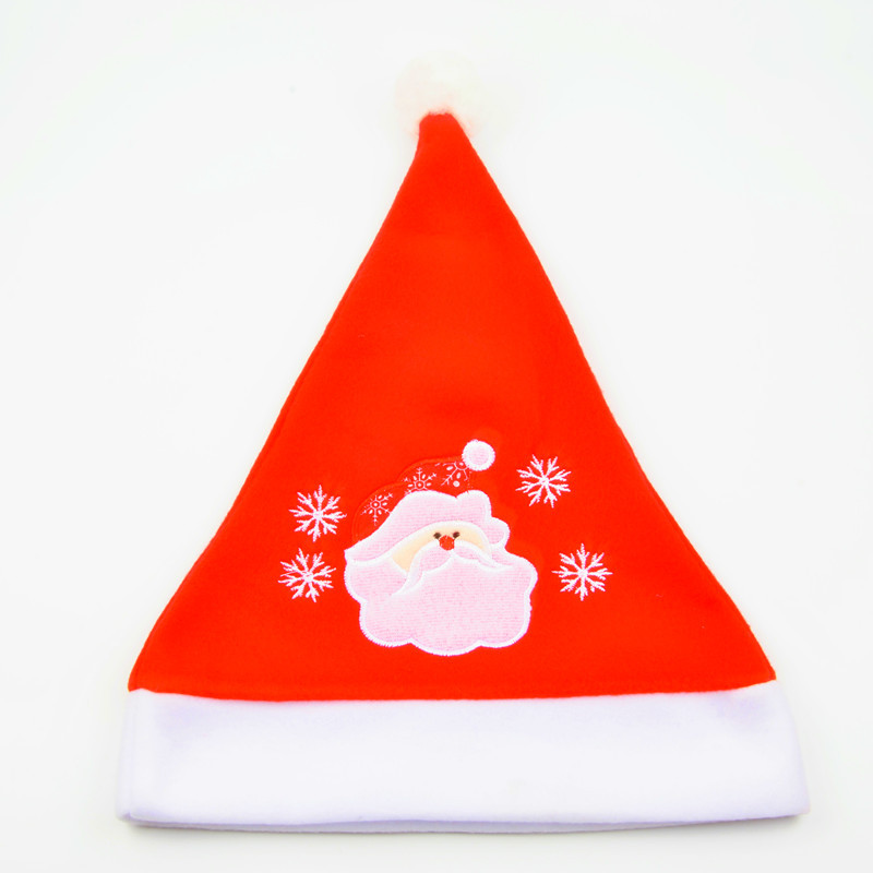 Christmas Decorations Christmas Hat Christmas Hat Elderly Embroidered Hat Christmas Adult and Children Hat