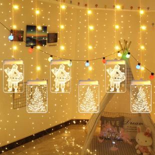 Cross-Border New Arrival Led Modeling Lamp Christmas Tree Decoration Room Decoration Colorful Lights Christmas Window Garden Lighting Chain