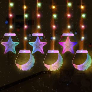 Cross-Border New Arrival Led Modeling Lamp Christmas Tree Decoration Room Decoration Colorful Lights Christmas Window Garden Lighting Chain