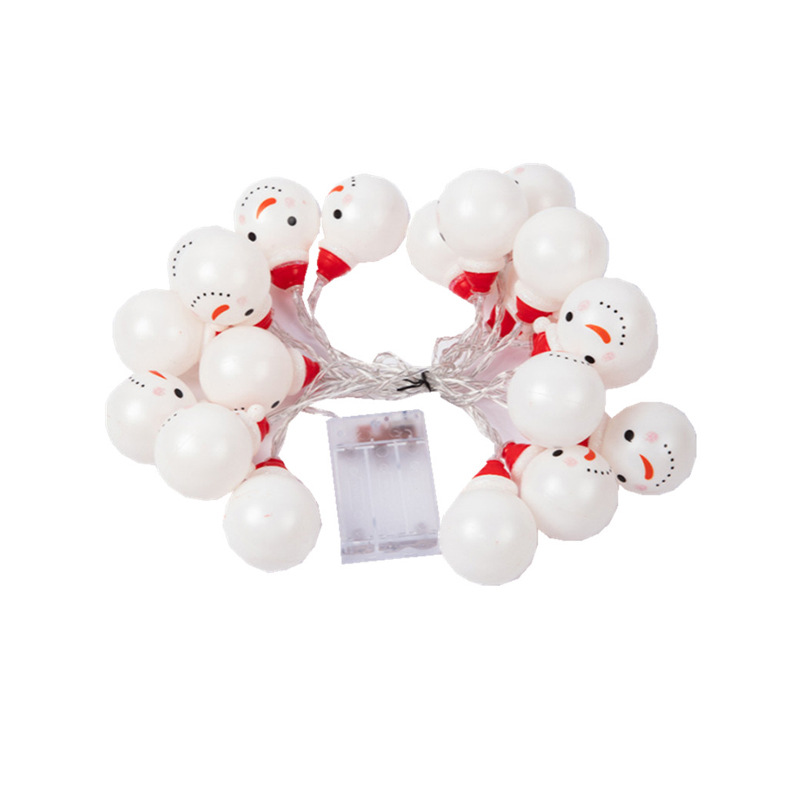 Christmas tree lights  Hat Santa Claus String Christmas Tree Snowman Head Battery Box String Lights Colored Lights