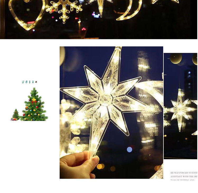 LED Christmas Decorative Lights Christmas Sucker Lamp Snowman Christmas Tree Bell Room Christmas tree lights