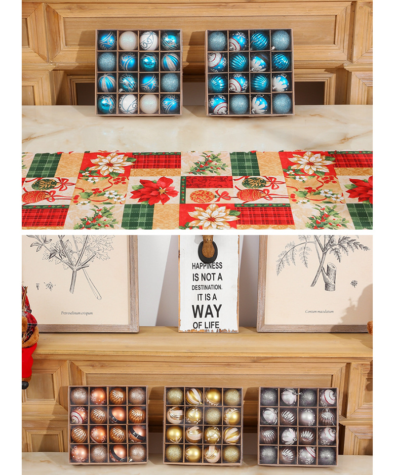 Christmas Tree Popular Pendant Christmas Supplies Gift Decoration Colorful Ball 6 CM16 Boxed PVC Christmas Display Ball