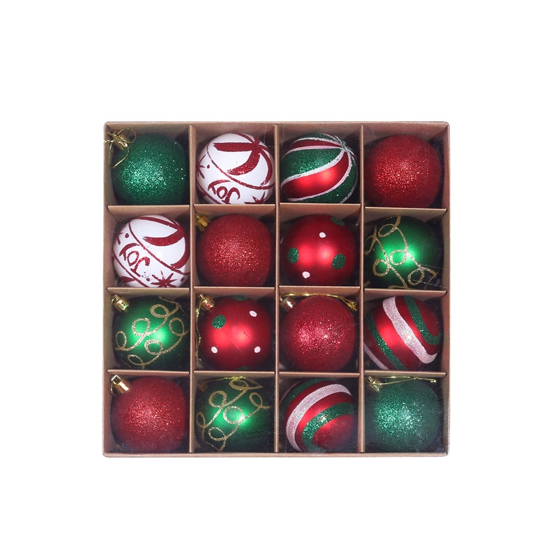 Christmas Tree Popular Pendant Christmas Supplies Gift Decoration Colorful Ball 6 CM16 Boxed PVC Christmas Display Ball