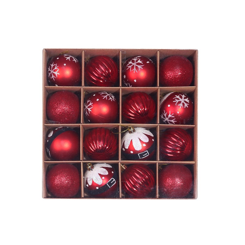 Christmas Tree Popular Pendant Christmas Supplies Gift Decoration Colorful Ball 6 CM16 Boxed PVC Christmas Display Ball
