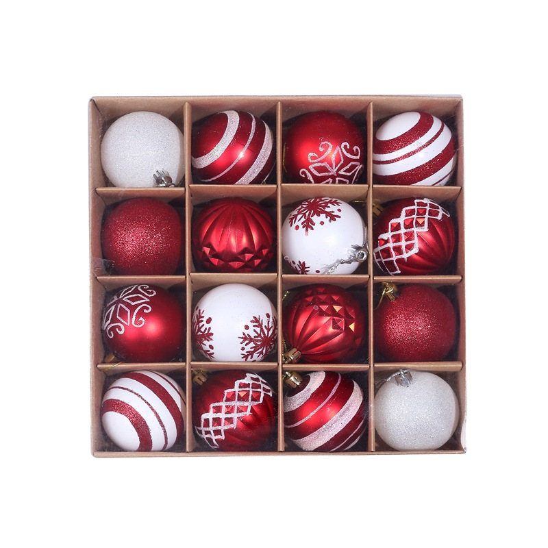 Christmas Tree Popular Pendant Christmas Supplies Gift Decoration Colorful Ball 6 CM16 Boxed PVC Christmas Display Ball