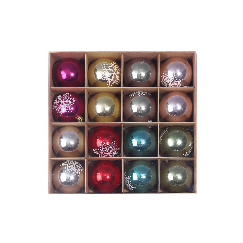 Christmas Tree Popular Pendant Christmas Supplies Gift Decoration Colorful Ball 6 CM16 Boxed PVC Christmas Display Ball