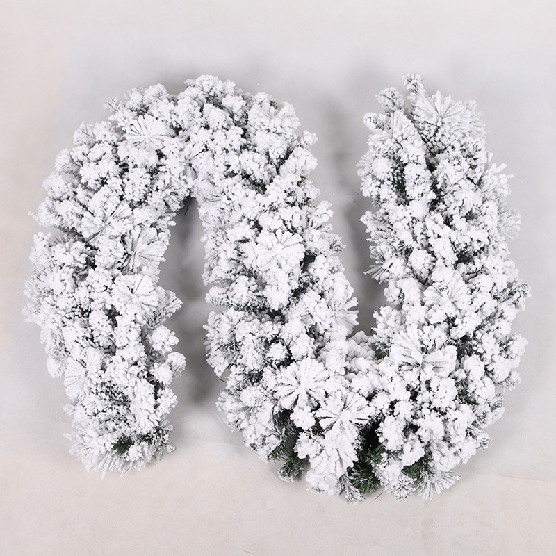 Factory Direct Sales Christmas Tree Outdoor Decoration with Simulation Rattan 240cmpvc Snow Flocking Encryption Rattan